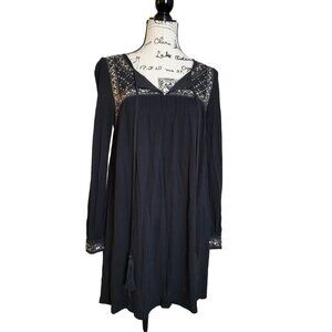 French Collection Black Sequins Tunic Top - Size XS